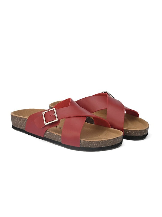 Women Red & Brown Comfort Sandals