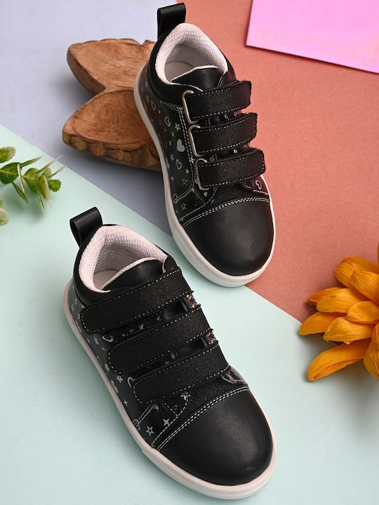 Kids Printed Velcro Lightweight Sneakers