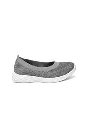Women Grey Woven Design Slip-On Sneakers