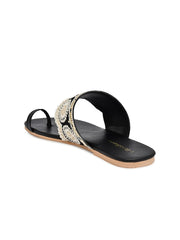 Embroidered Ethnic One Toe Flats