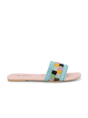 Women Floral Crochet Tape Sliders